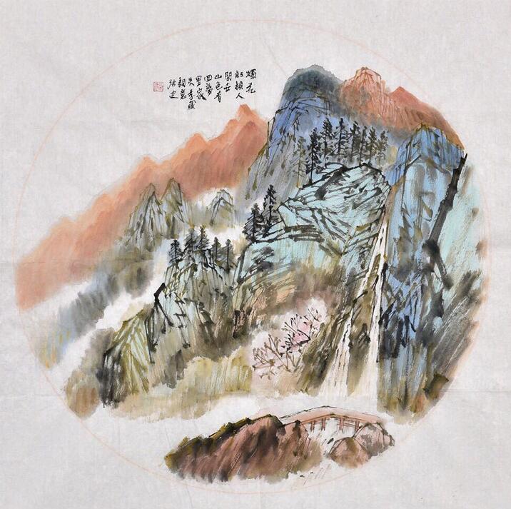 张建山水画