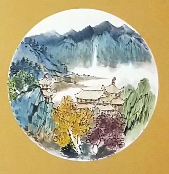 张建山水画