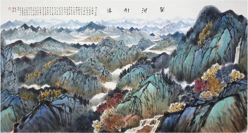 张建青绿山水画